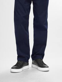 LEDER SNEAKERS, Black, highres