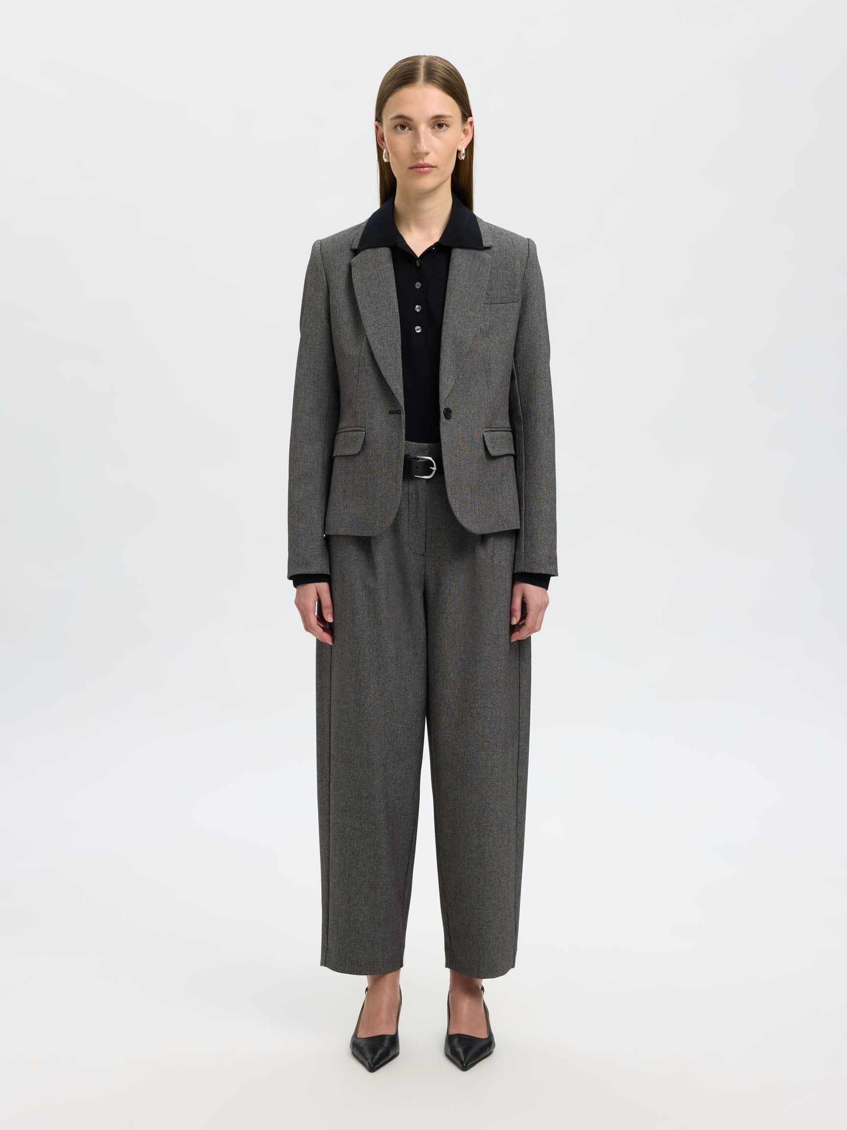 SLIM FIT BLAZER, Black, highres
