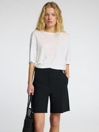 LINEN T-SHIRT, Bright White, highres