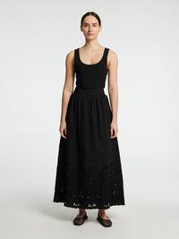BRODERIE ANGLAISE MAXINEDERDEL, Black, highres