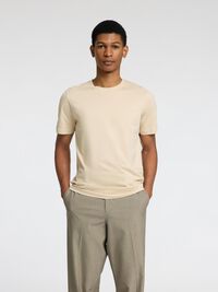 3-PACK COTTON T-SHIRT, Oatmeal, highres