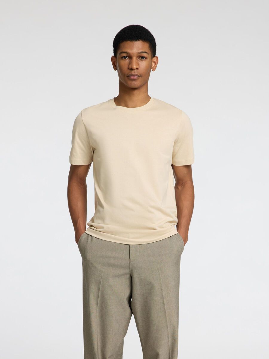 Selected 3-PACK COTTON T-SHIRT, Oatmeal, highres - 16094134_Oatmeal_1163303_003.jpg