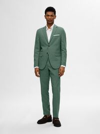 SLIM FIT SINGLE-BREASTED BLAZER, Light Green Melange, highres
