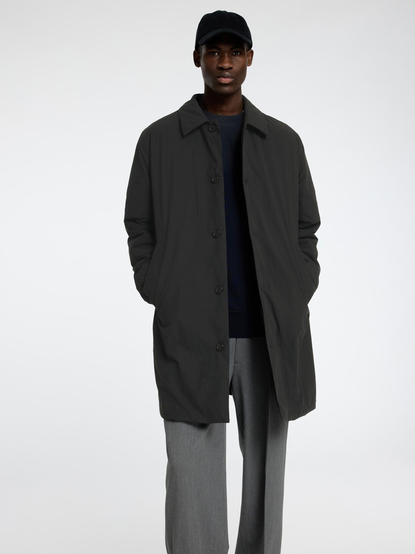 CLASSIC COAT, Black, highres