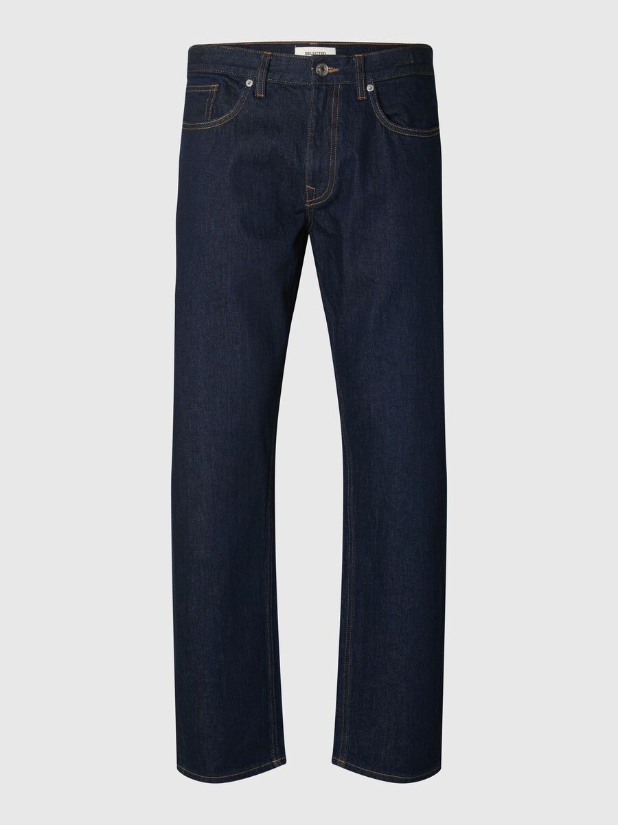 Selected 196 STRAIGHT FIT JEANS, Dark Blue Denim, highres - 16098196_DarkBlueDenim_1195489_001.jpg