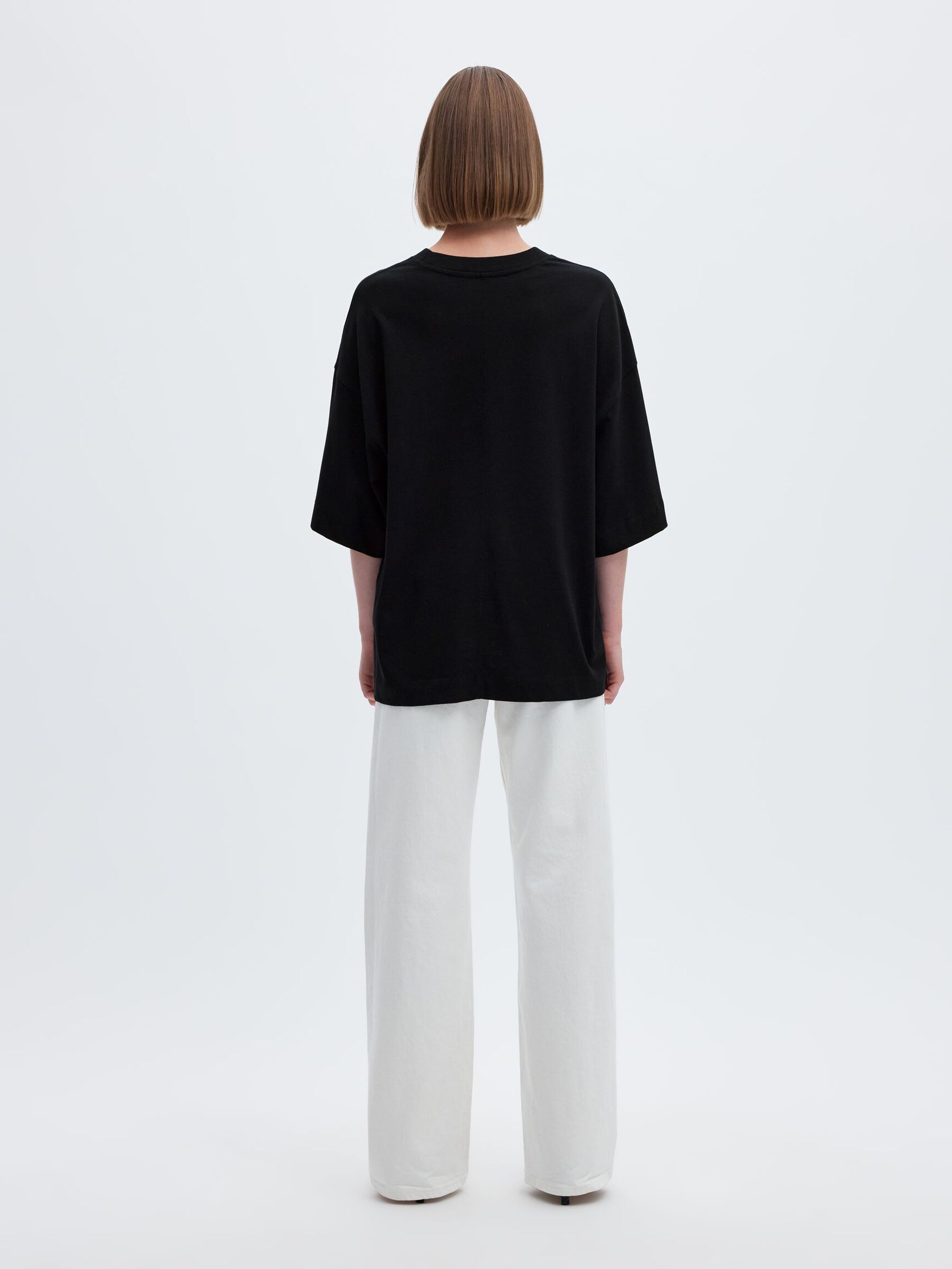 ESSENTIAL OVERSIZED T-SHIRT, Black, highres