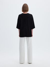 ESSENTIAL OVERSIZED T-SHIRT, Black, highres