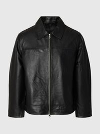 RITS LEREN JAS, Black, highres