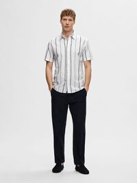 COTTON BLEND SHORT SLEEVED SHIRT, Sky Captain, highres