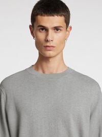 COUPE CLASSIQUE PULL EN MAILLE, Light Grey Melange, highres