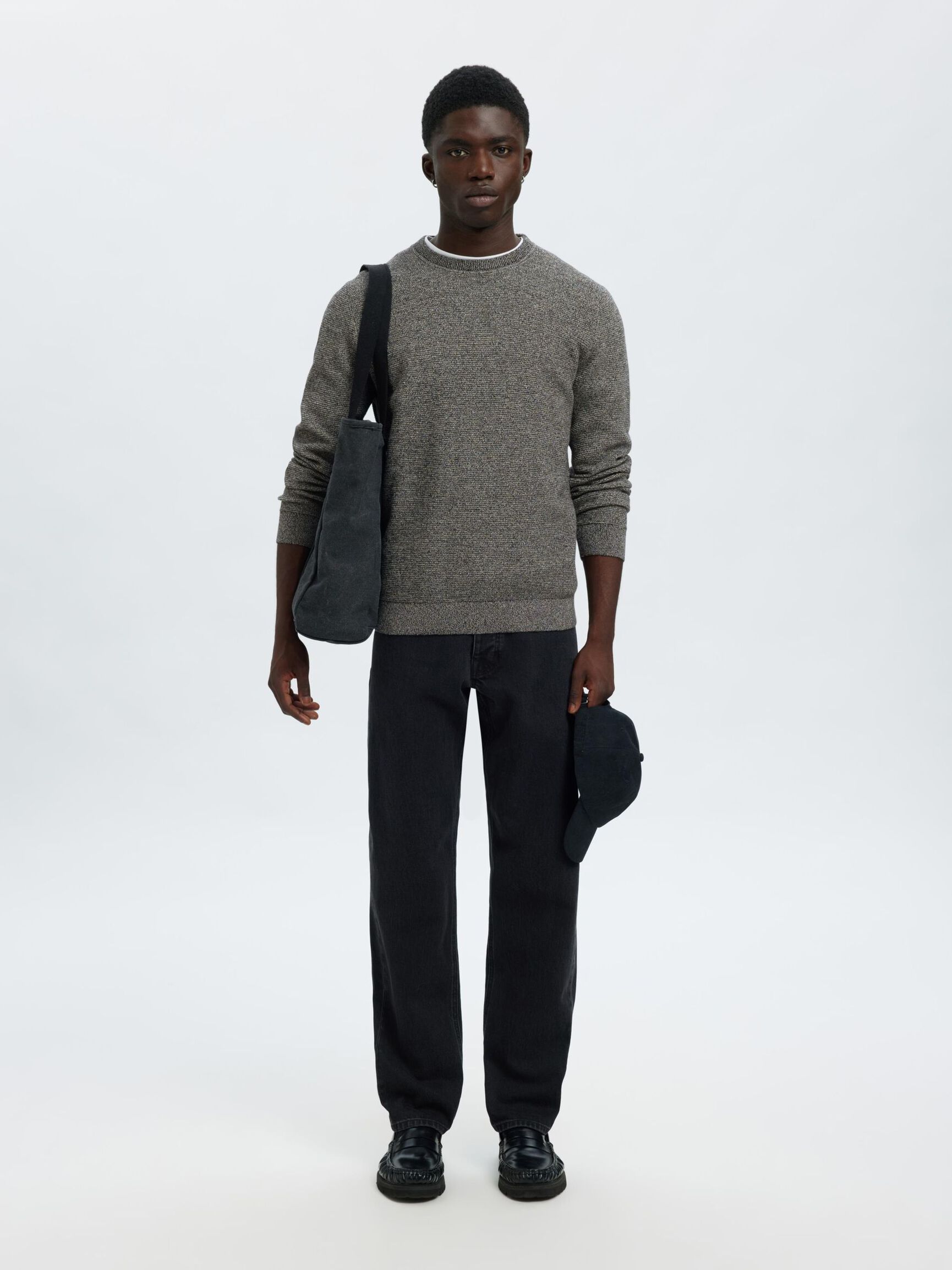 MAGLIONE GIROCOLLO, Black, highres