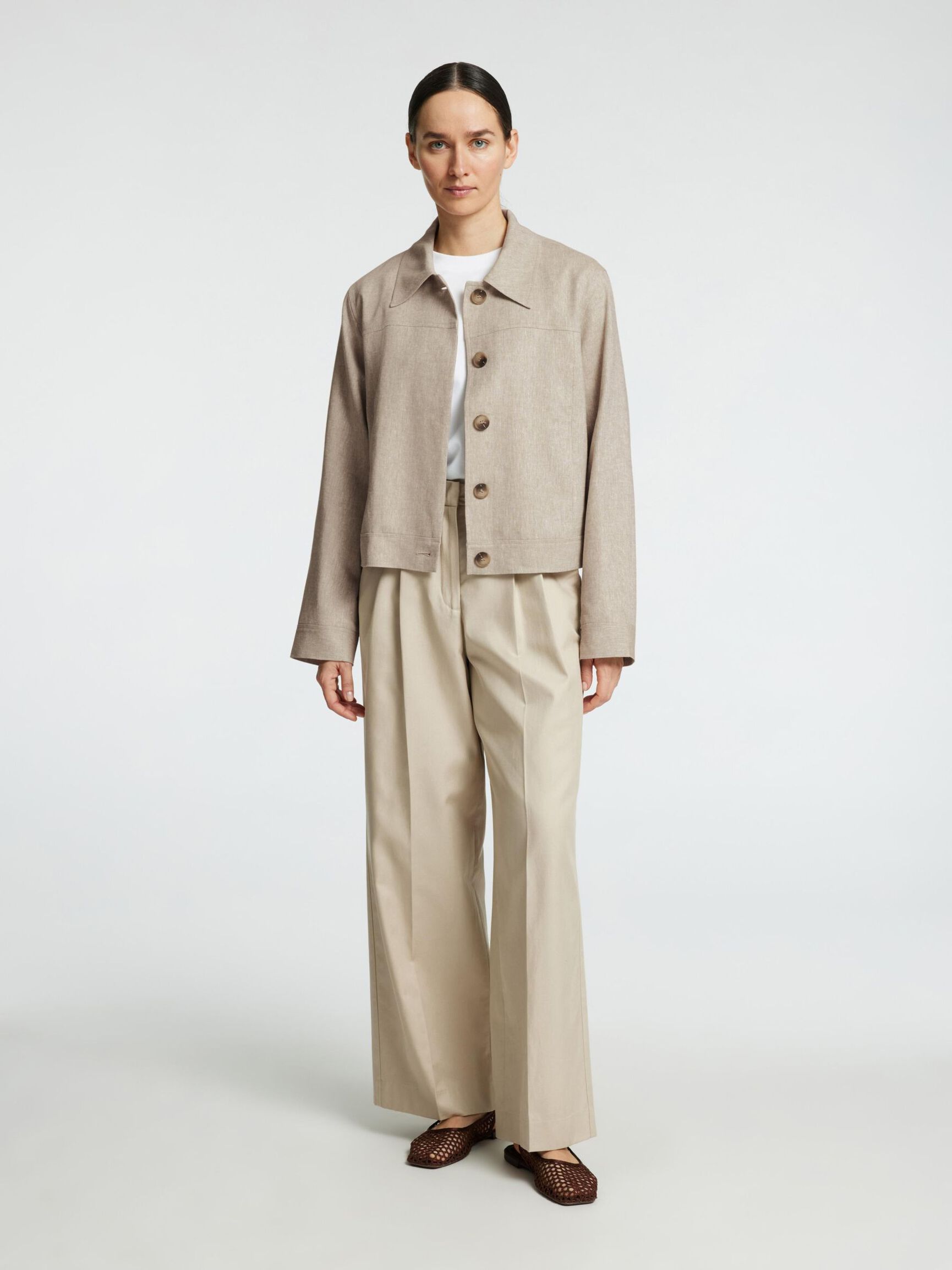 LONG SLEEVED SHORT JACKET, Nomad, highres