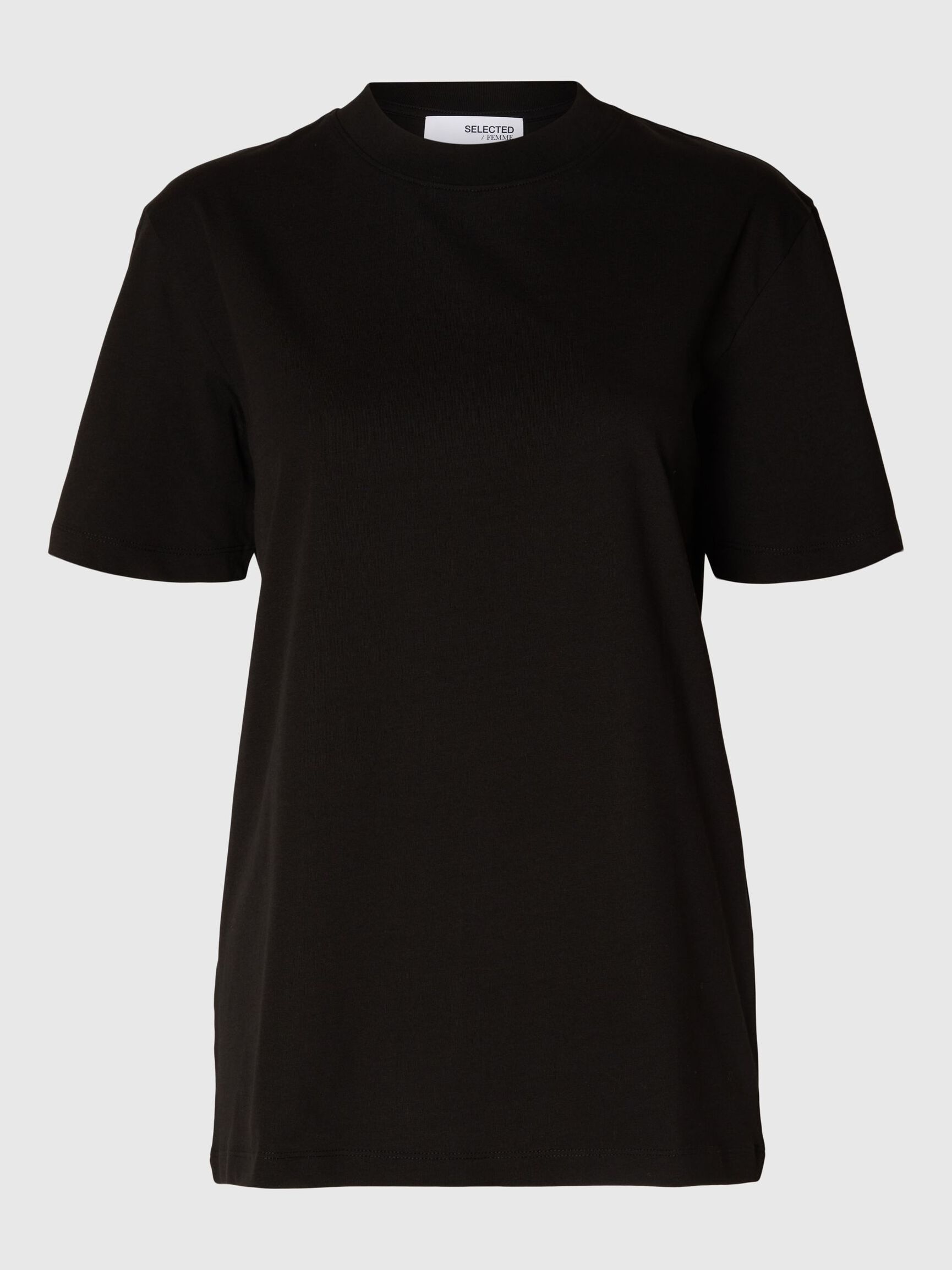 MOCK-NECK T-SHIRT, Black, highres