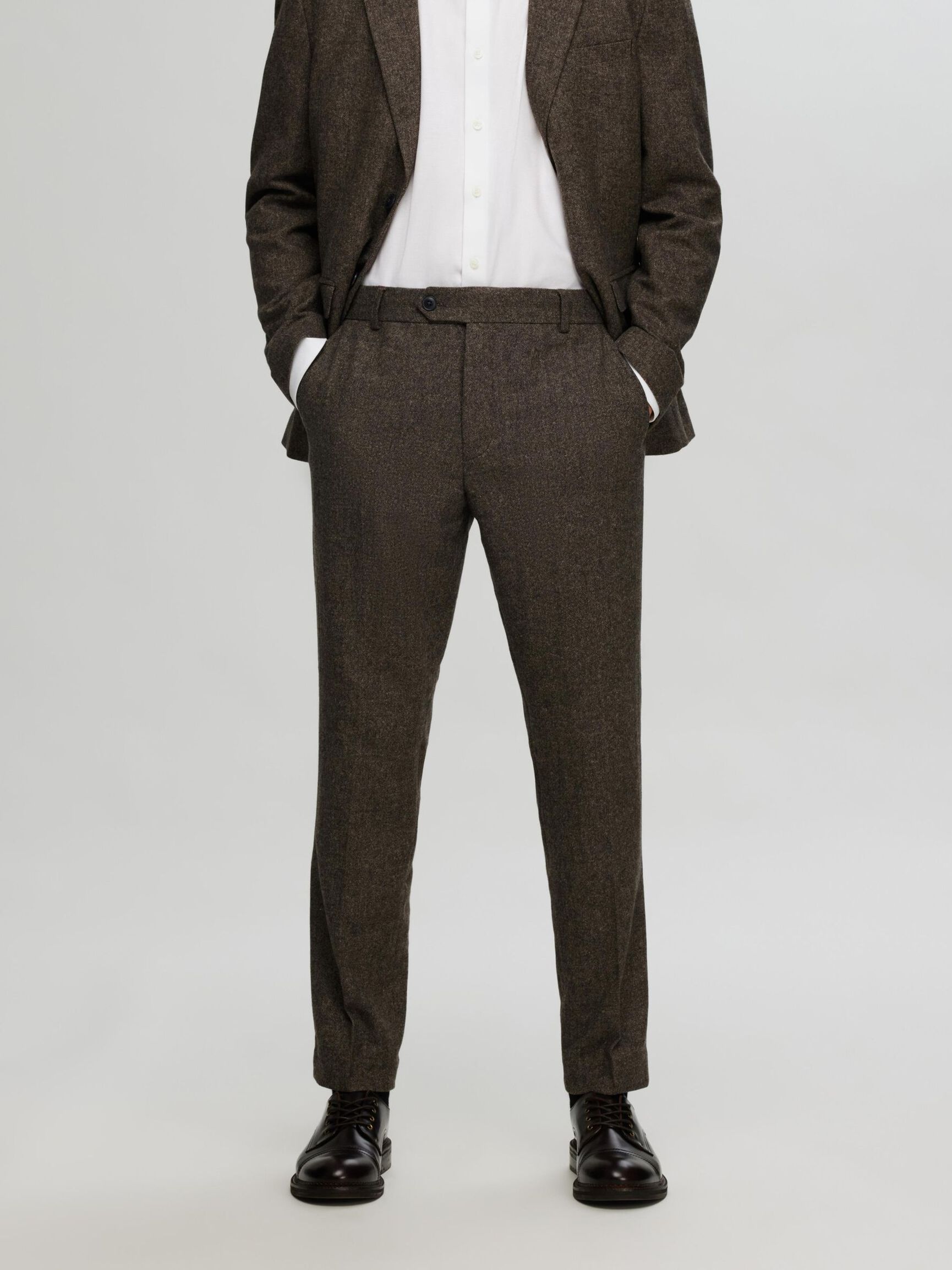 GERUIT WOLMIX PANTALON, Brownie, highres
