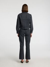 FADED BLACK WASH DENIM JACKET, Black, highres