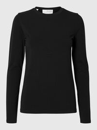 LONG-SLEEVED T-SHIRT, Black, highres