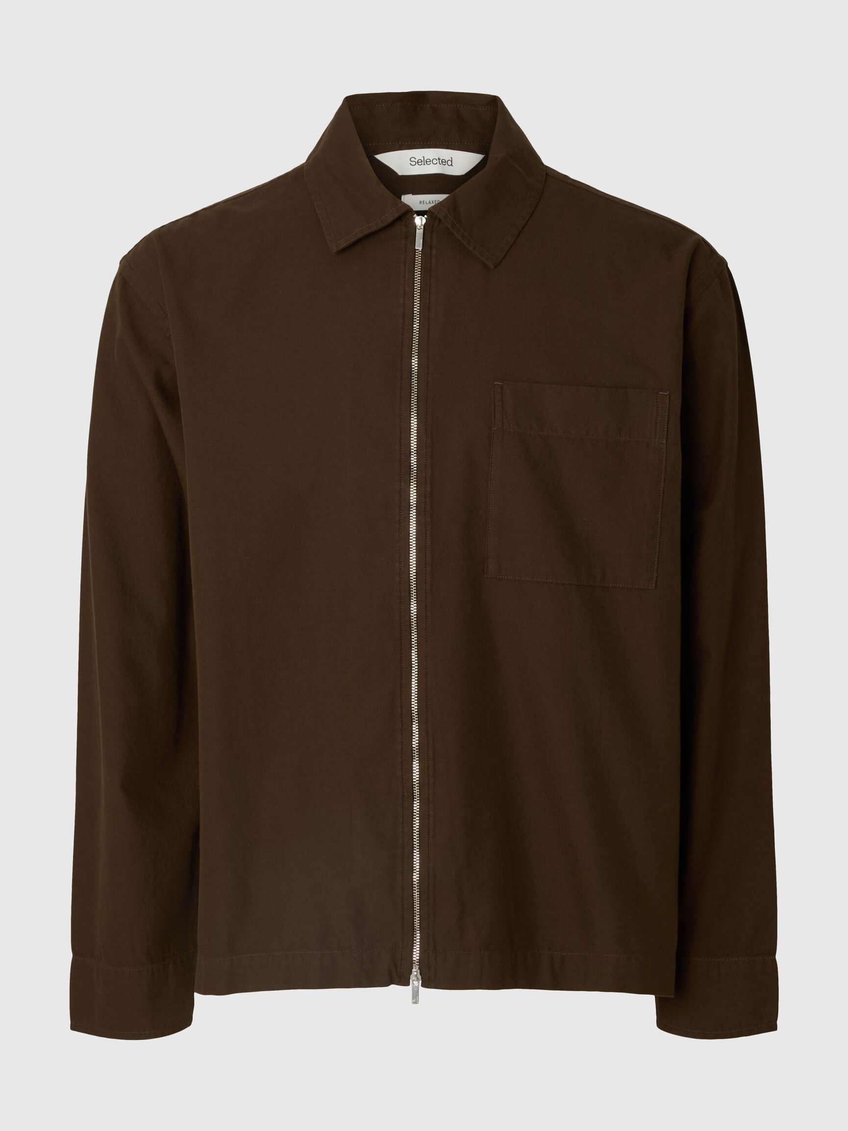 RELAXED FIT OVERSHIRT, Demitasse, highres
