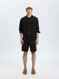 Selected LOOSE FIT LINEN-BLEND SHORTS, Black, highres - 16097541_Black_005.jpg