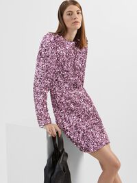 PAILLETTEN MINIKLEID, Pink Lavender, highres