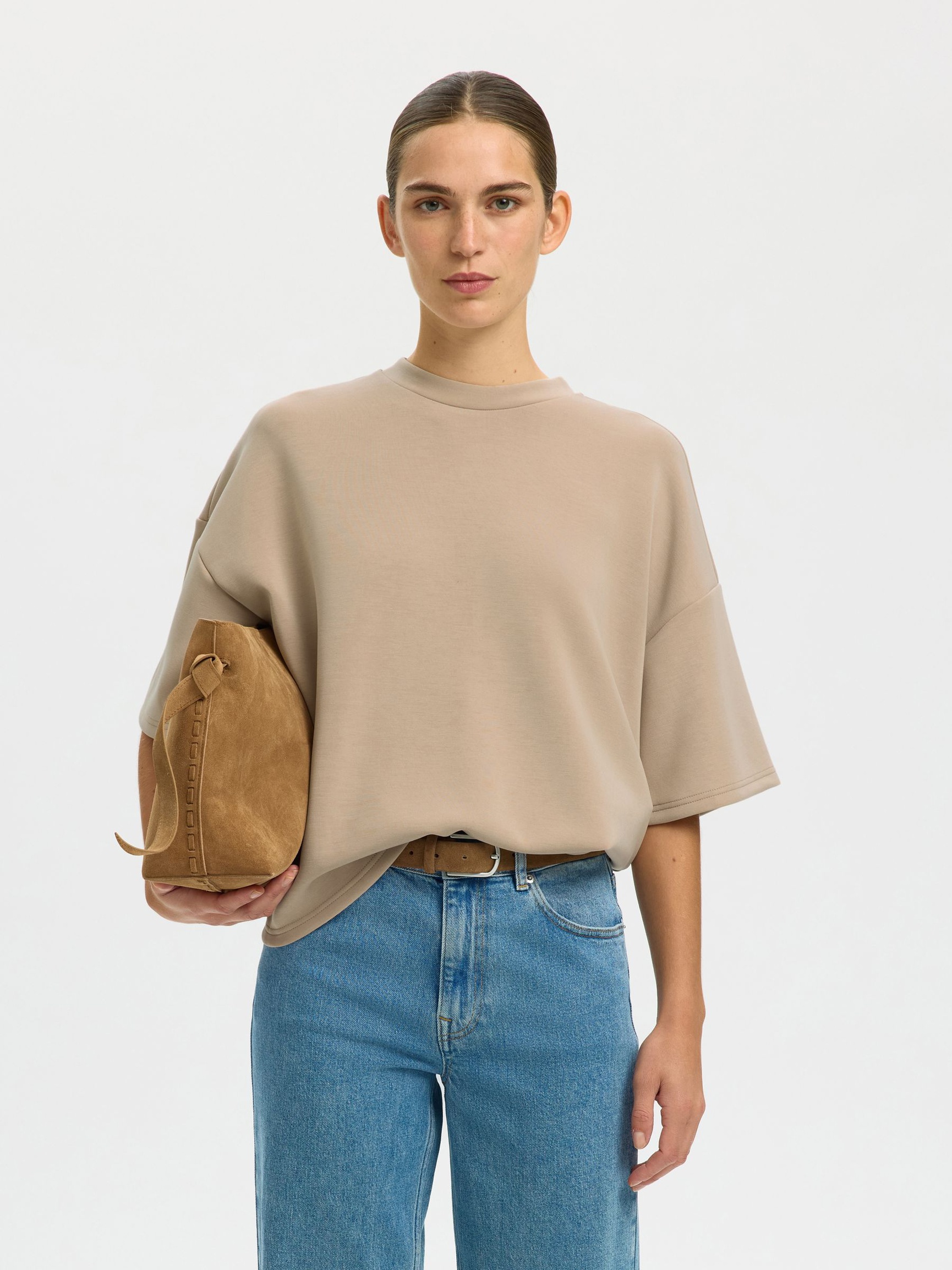 OVERSIZED T-SHIRT, Pure Cashmere, highres