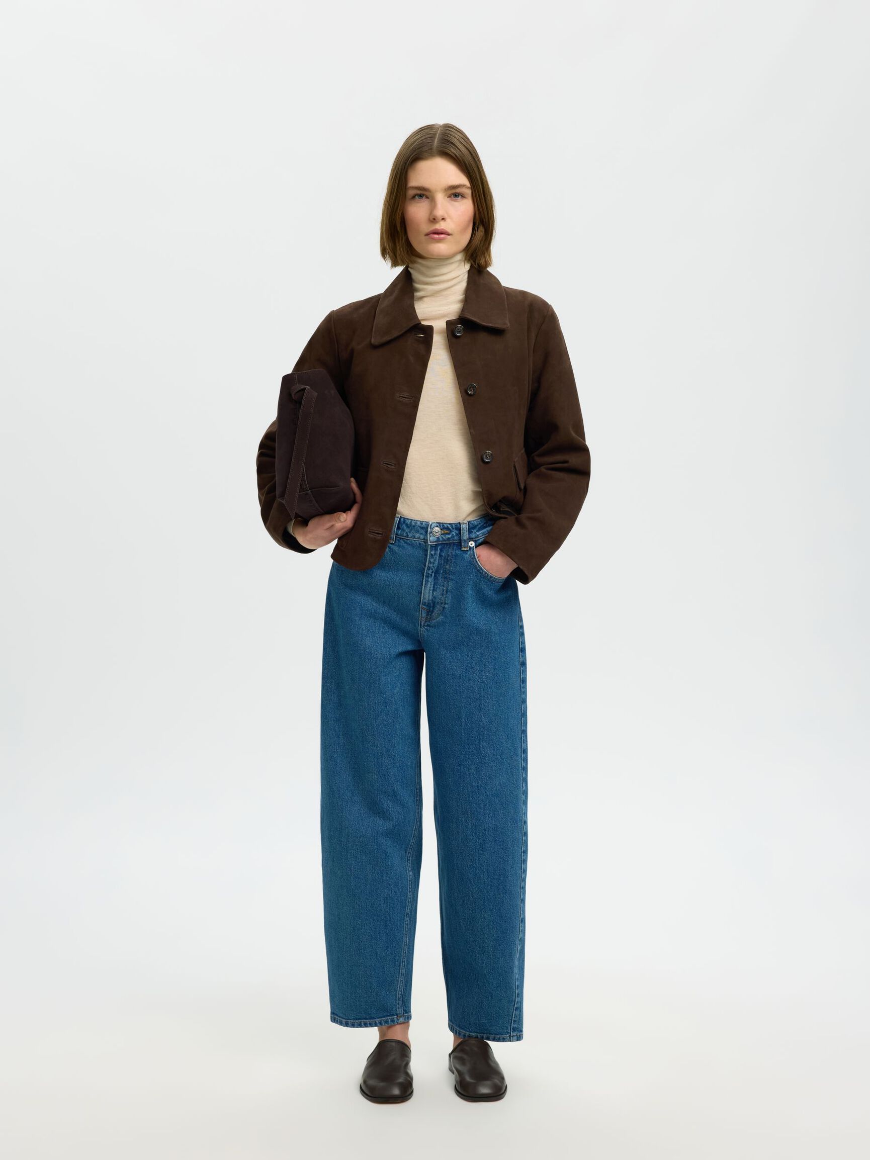 100% SUEDE JACKET, Delicioso, highres