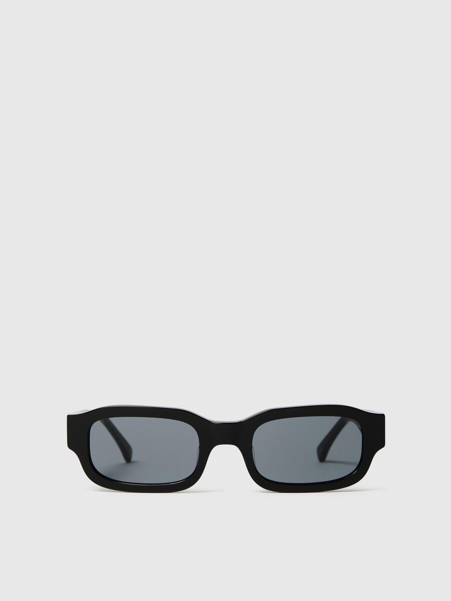 Selected SQUARE FRAME SUNGLASSES, Black, highres - 16097342_Black_001.jpg