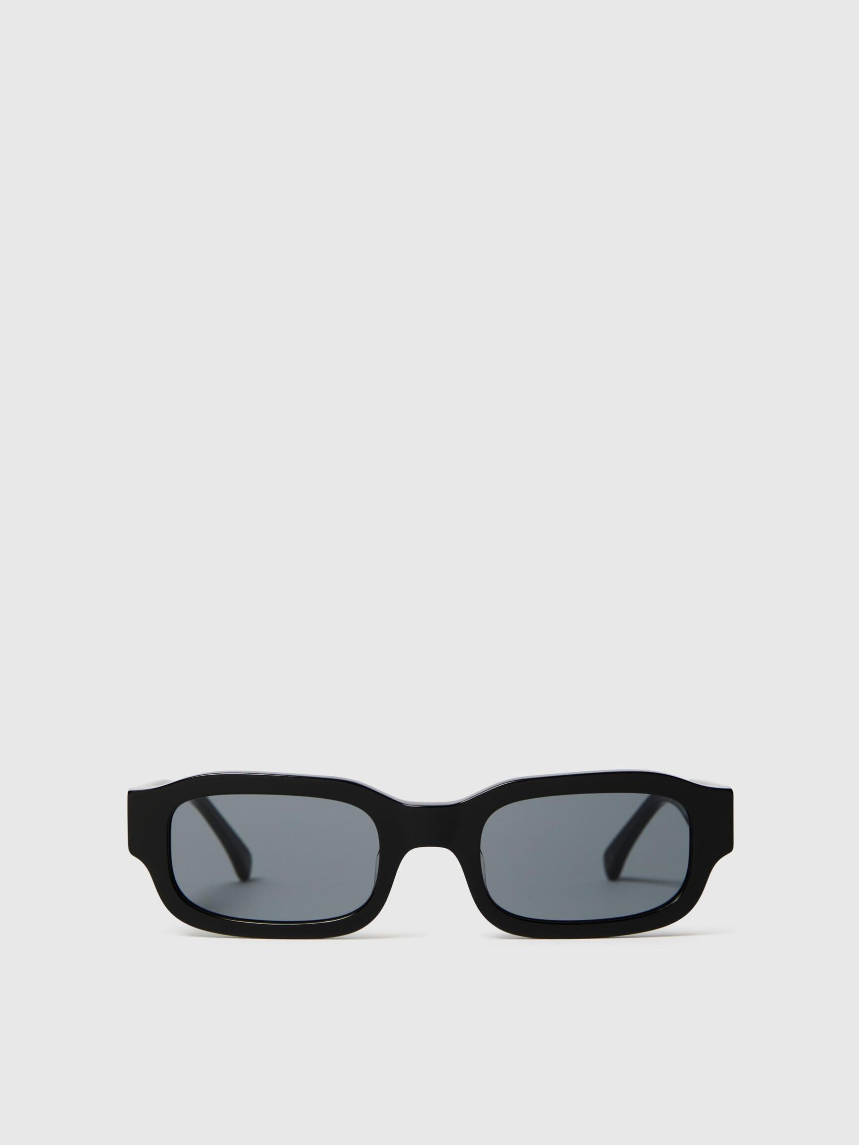 SQUARE FRAME SUNGLASSES, Black, highres