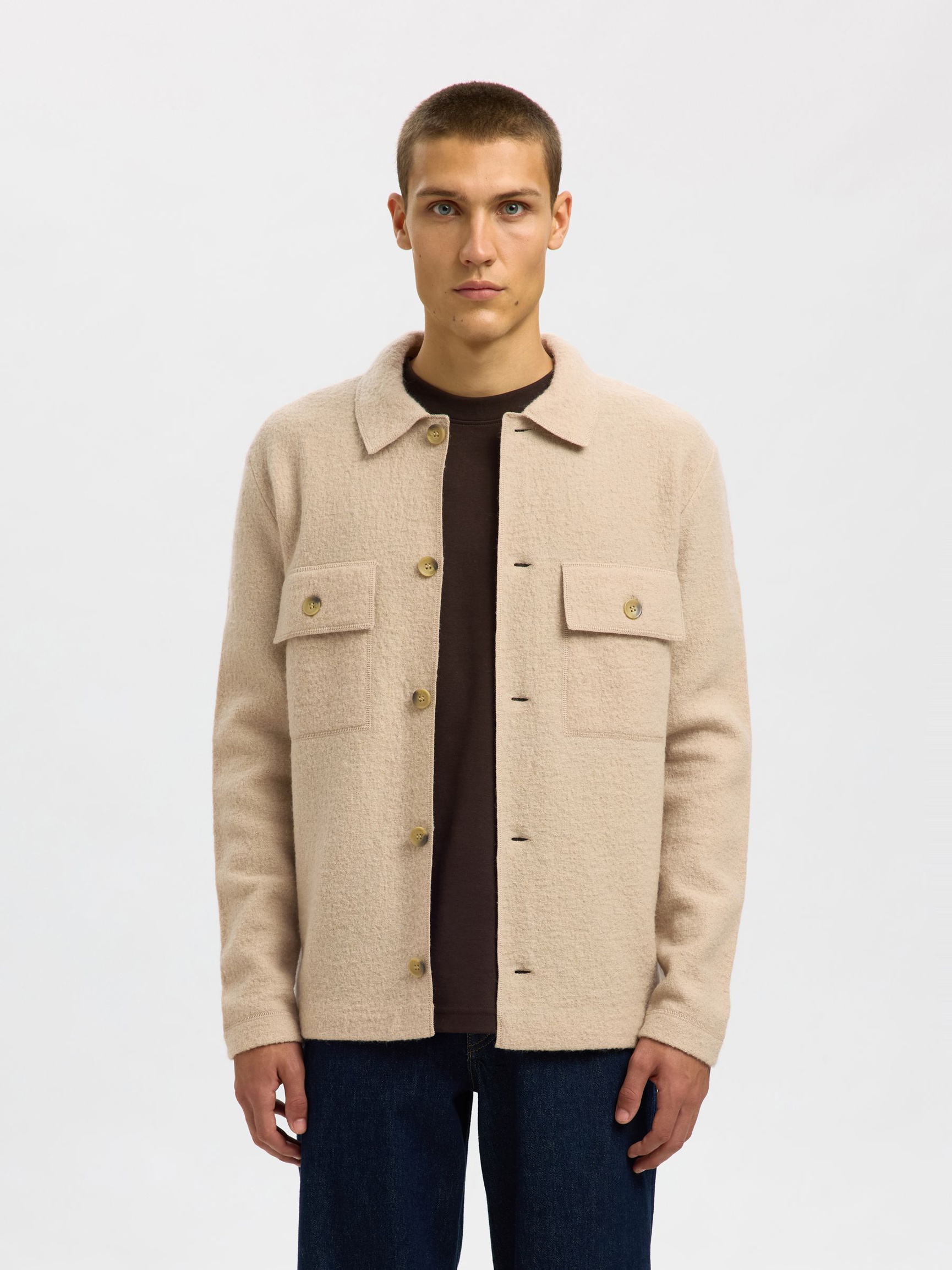 100% WOOL CARDIGAN, Pure Cashmere, highres
