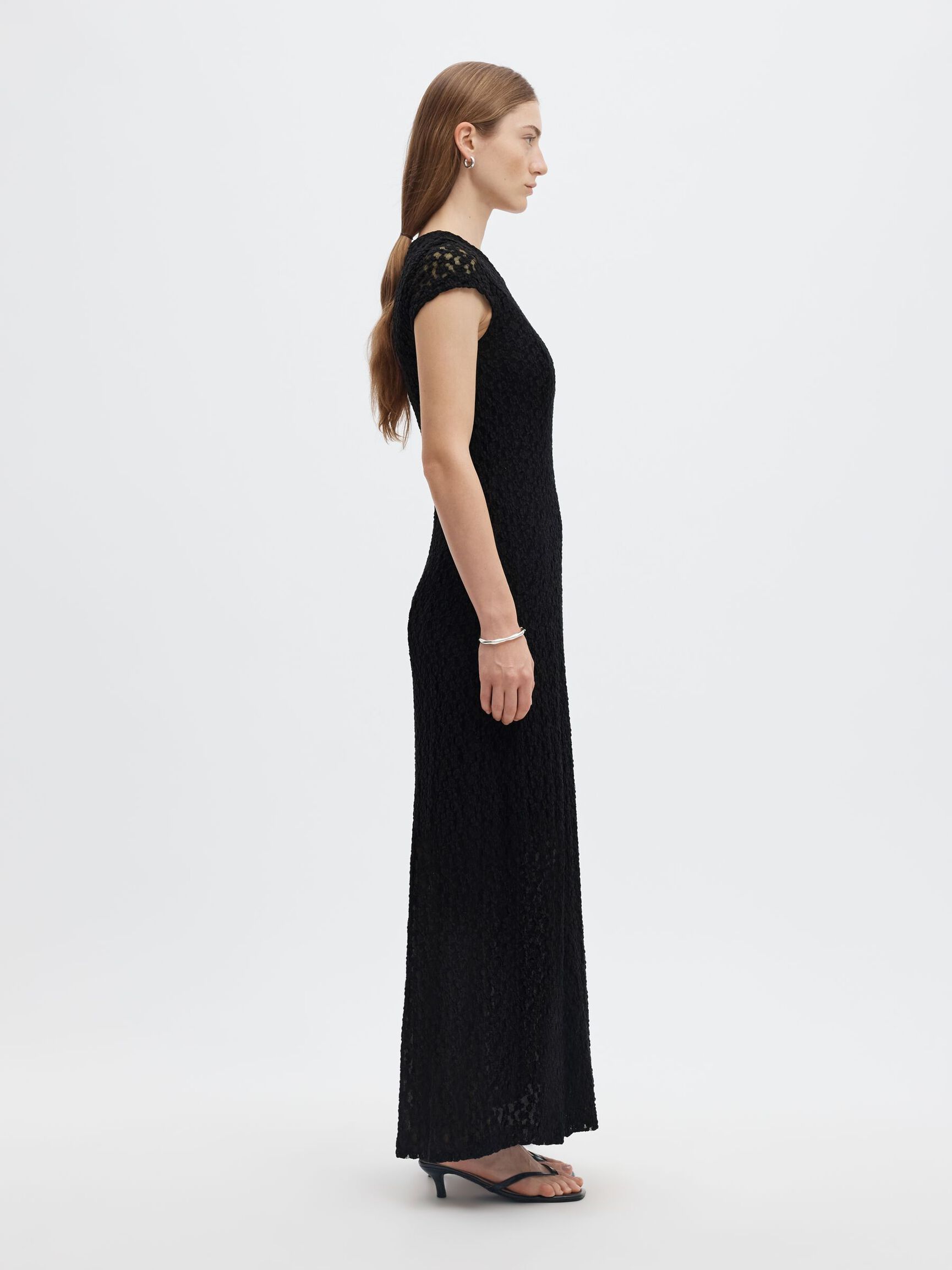 VESTITO LUNGO, Black, highres
