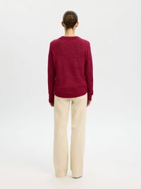 WOOL BLEND JUMPER, Anemone, highres