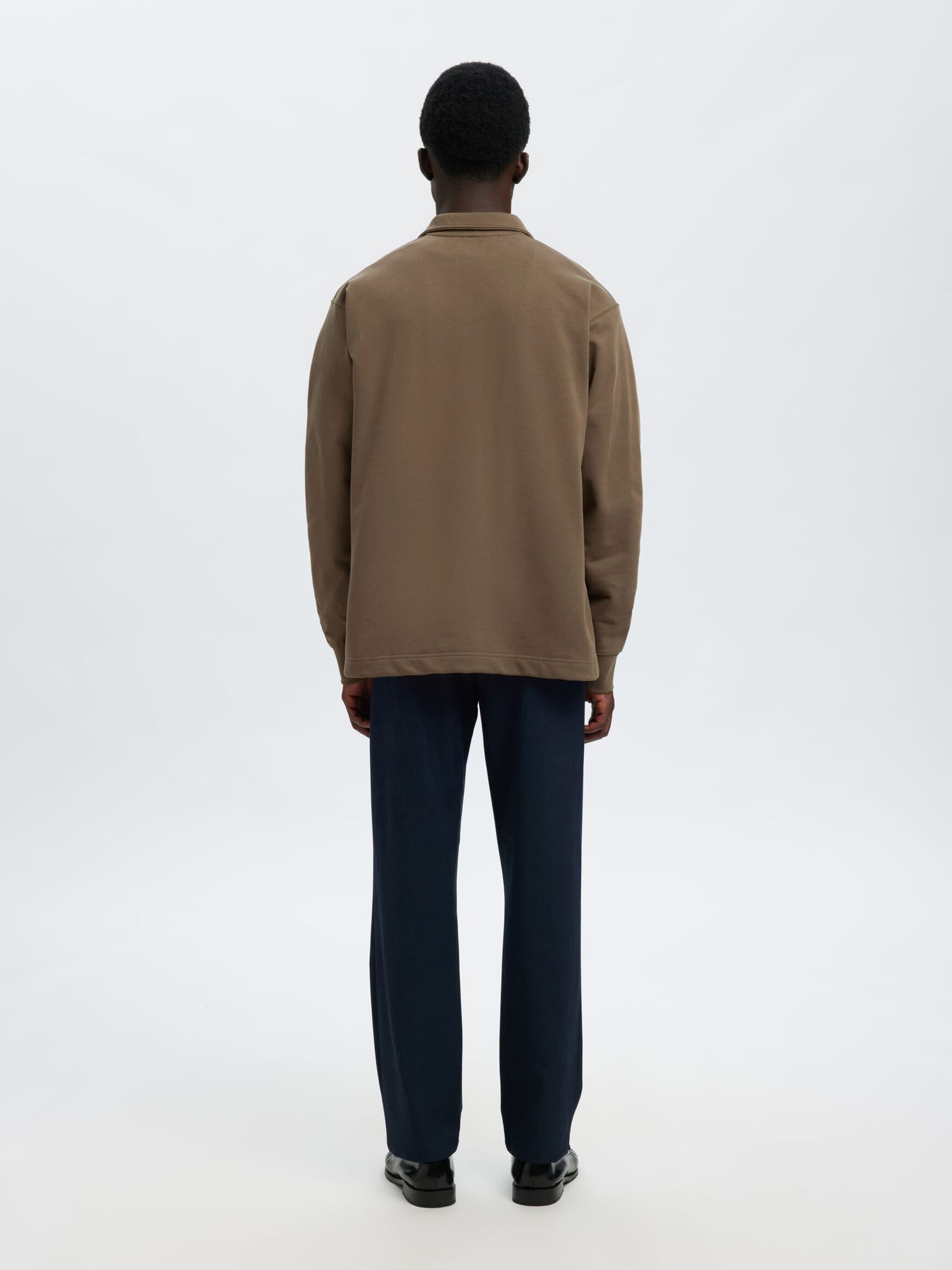 HALF ZIP SWEATSHIRT, Chocolate Chip, highres