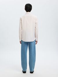 COTTON SLIM FIT SHIRT, Bright White, highres