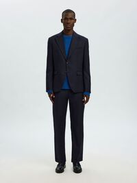 100% WOOL SINGLE-BREASTED BLAZER, Dark Sapphire, highres