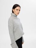 Selected ROLL NECK WOOL BLEND JUMPER, Light Grey Melange, highres - 16094526_LightGreyMelange_008.jpg