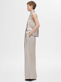 EXTRA LARGE PANTALON EN SATIN, Dove, highres