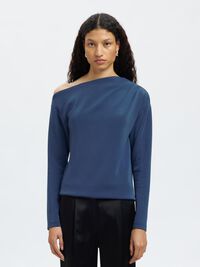 LANGE MOUWEN OFF-SHOULDER TOP, Key Largo, highres