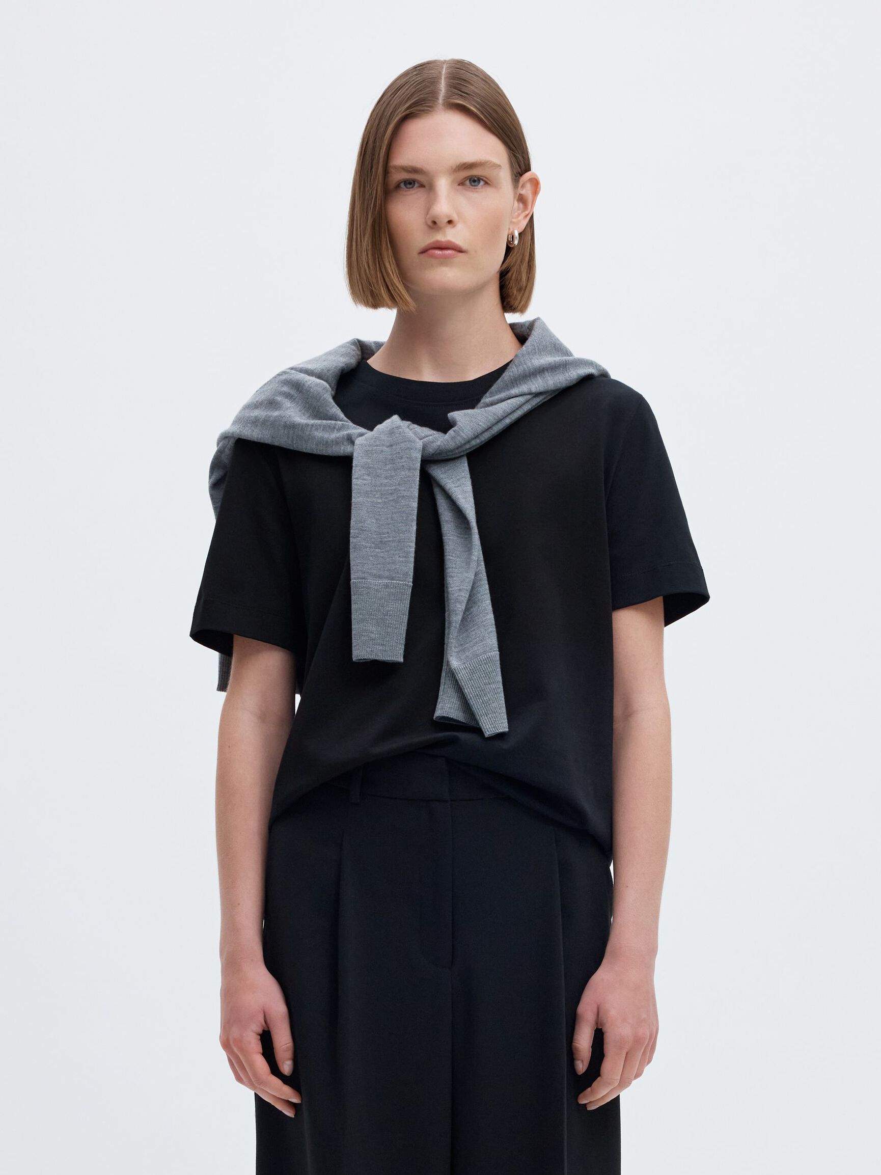 BOXY T-SHIRT, Black, highres