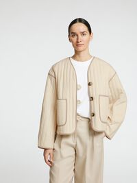 QUILTED PADDED JACKET, Birch, highres