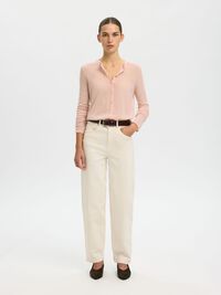 LONG SLEEVED CARDIGAN, Pale Dogwood, highres