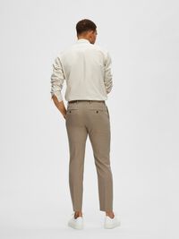 WOVEN WOOL BLEND TROUSERS, Sand, highres
