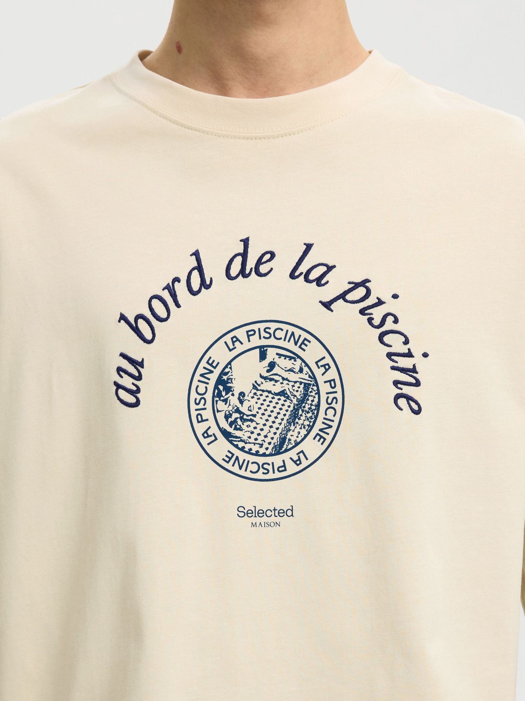 PRINTED COTTON T-SHIRT, Birch, highres