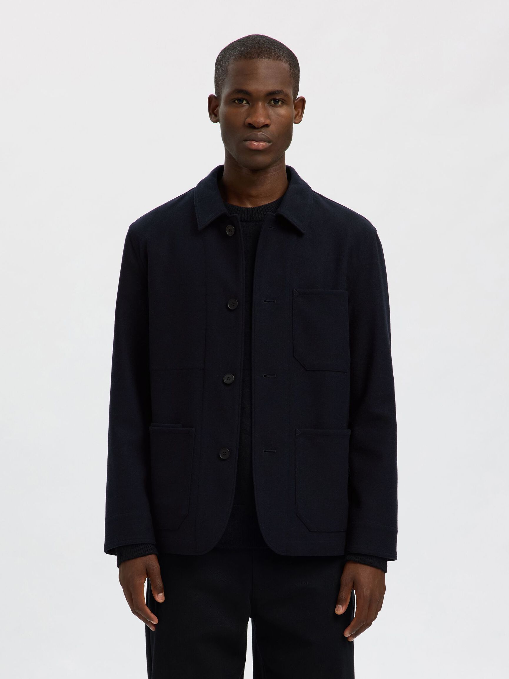 WOLMIX BLAZER, Navy Blazer, highres