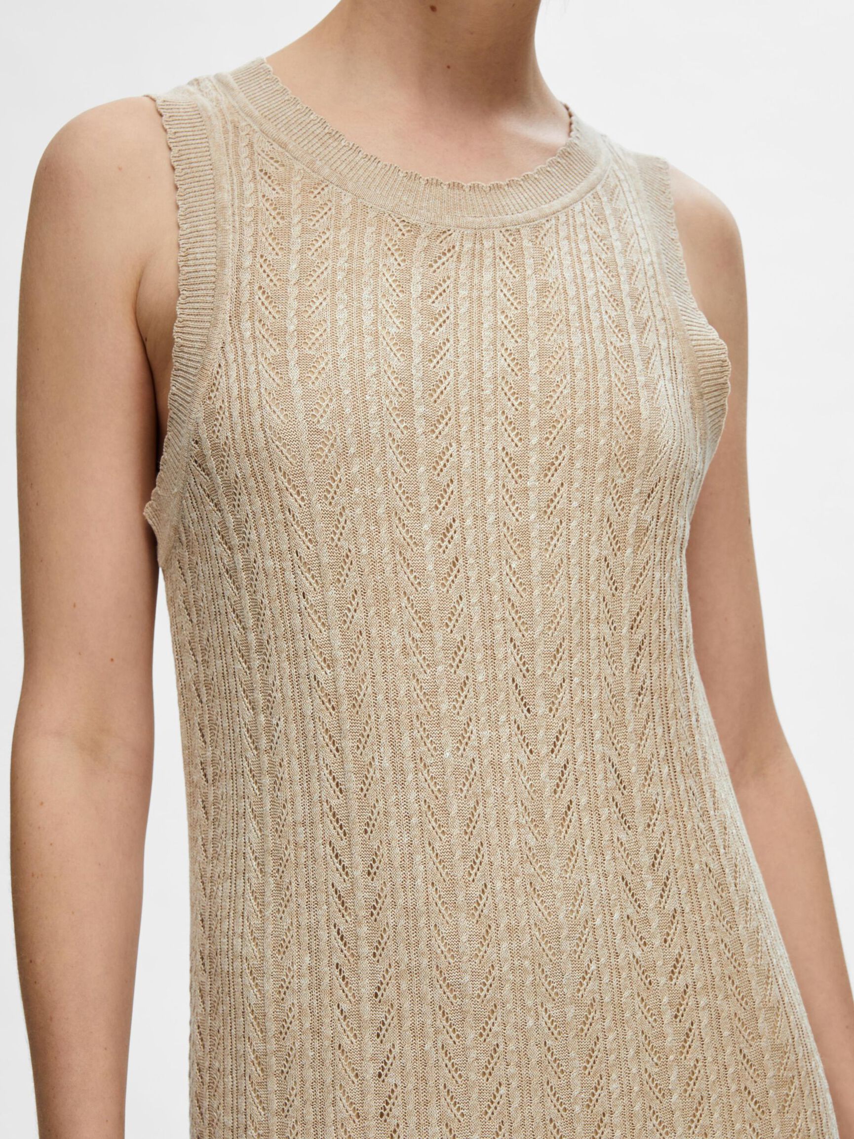 KNITTED MAXI DRESS, Humus, highres