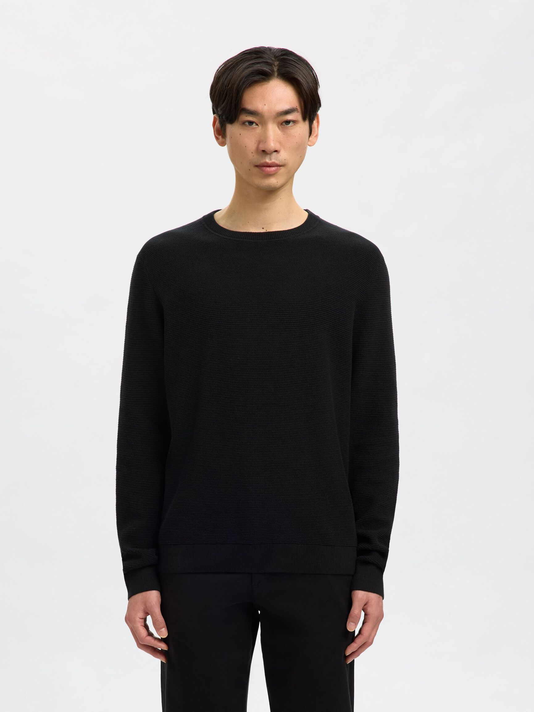 MAGLIONE GIROCOLLO, Black, highres