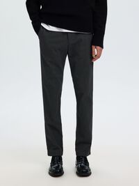 175 SLIM-FIT BRUSHED CHINOS, Dark Grey, highres