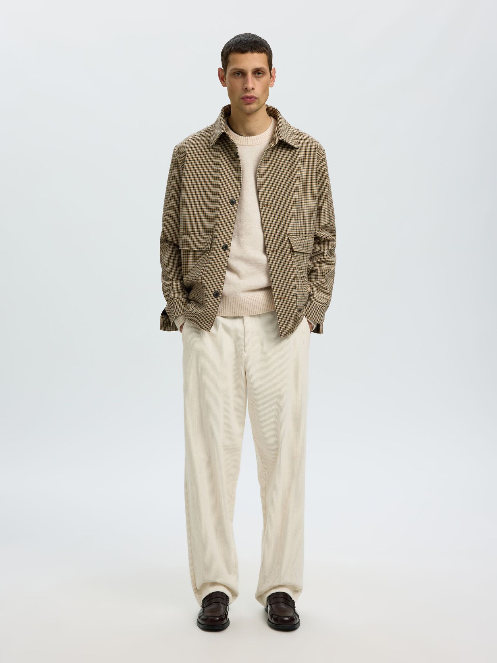 LONG-SLEEVED PULLOVER, Oatmeal, highres