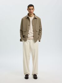 LONG-SLEEVED PULLOVER, Oatmeal, highres