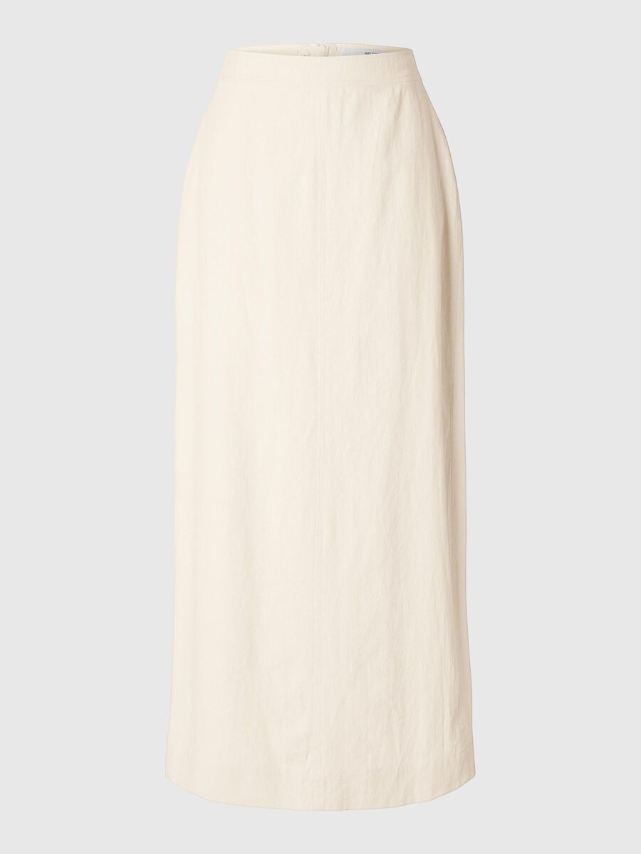 Selected LINEN BLEND MAXI SKIRT, Sandshell, highres - 16096927_Sandshell_001.jpg