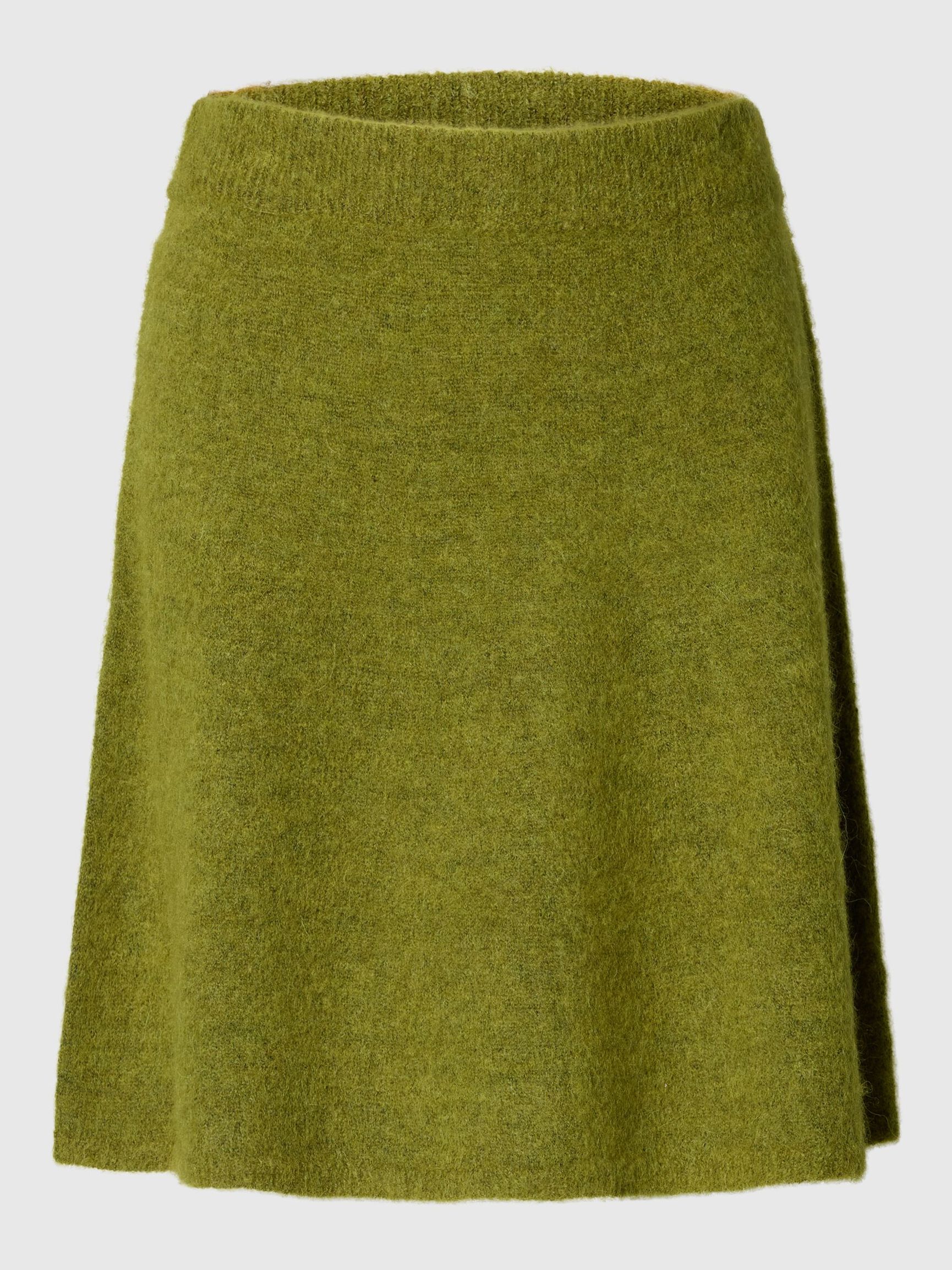 BRUSHED KNITTED SKIRT, Cardamom Seed, highres