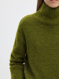 WOOL BLEND HIGH-NECK JUMPER, Cardamom Seed, highres